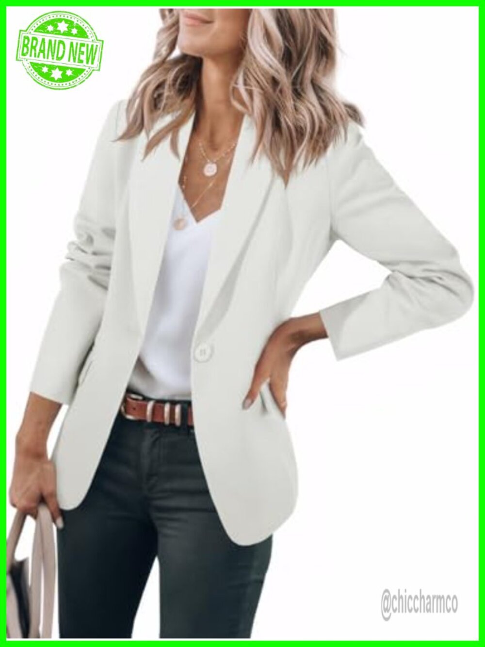 Womens Casual Blazer Long Sleeve Work Office Suit Jacket
